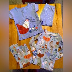 4-Pc Chicken Pajama Set - Size 18M